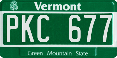 VT license plate PKC677
