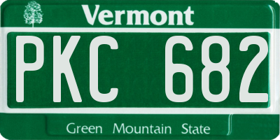VT license plate PKC682