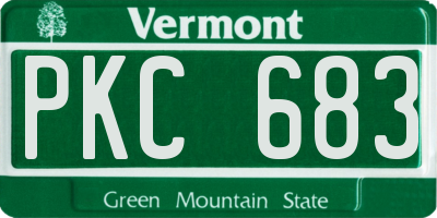 VT license plate PKC683