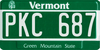 VT license plate PKC687