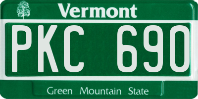 VT license plate PKC690