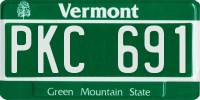VT license plate PKC691