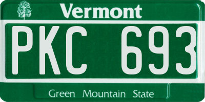 VT license plate PKC693