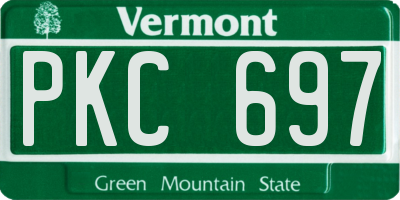 VT license plate PKC697