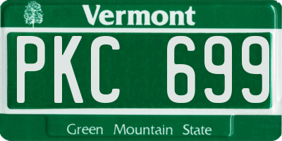 VT license plate PKC699