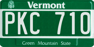 VT license plate PKC710