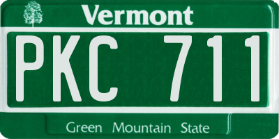 VT license plate PKC711