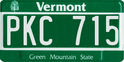 VT license plate PKC715