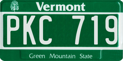 VT license plate PKC719