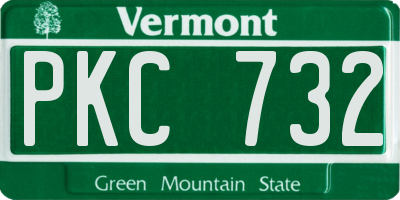 VT license plate PKC732