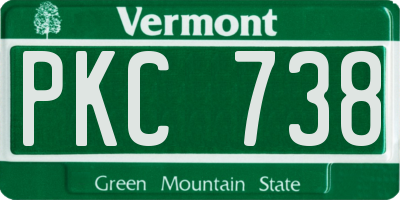 VT license plate PKC738