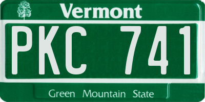 VT license plate PKC741