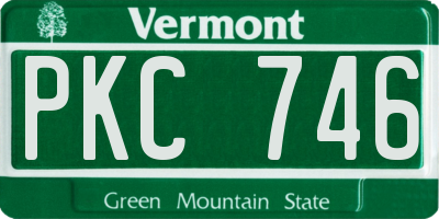 VT license plate PKC746