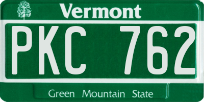 VT license plate PKC762