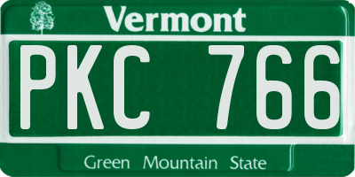 VT license plate PKC766