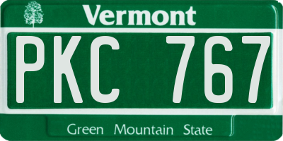 VT license plate PKC767