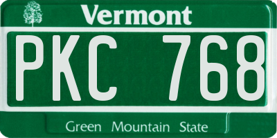 VT license plate PKC768
