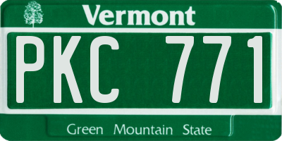 VT license plate PKC771