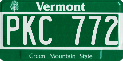 VT license plate PKC772