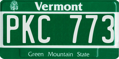 VT license plate PKC773
