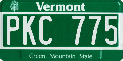 VT license plate PKC775