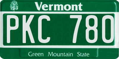 VT license plate PKC780