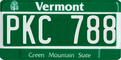 VT license plate PKC788