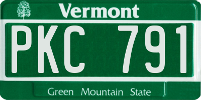 VT license plate PKC791