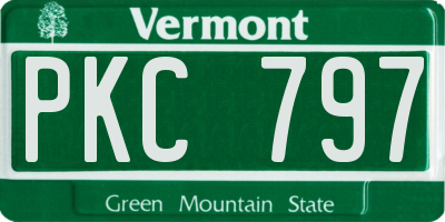 VT license plate PKC797