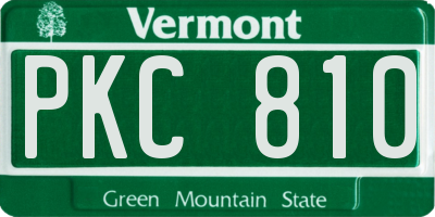 VT license plate PKC810