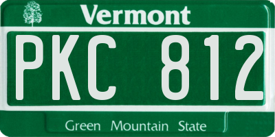 VT license plate PKC812