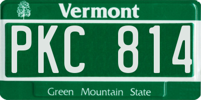 VT license plate PKC814