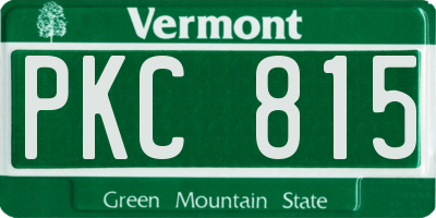 VT license plate PKC815