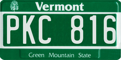 VT license plate PKC816