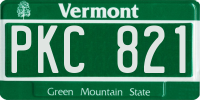 VT license plate PKC821