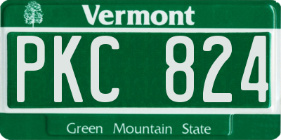 VT license plate PKC824