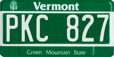 VT license plate PKC827