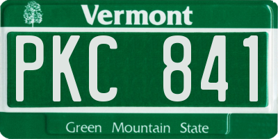 VT license plate PKC841