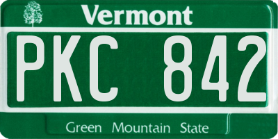 VT license plate PKC842