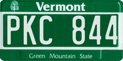 VT license plate PKC844