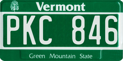 VT license plate PKC846