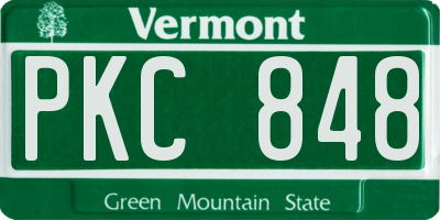 VT license plate PKC848