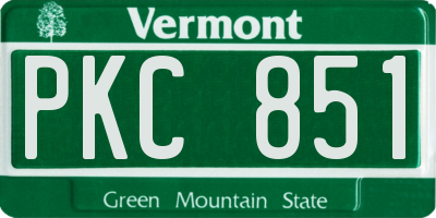 VT license plate PKC851