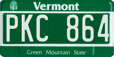 VT license plate PKC864