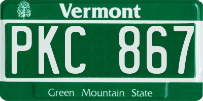 VT license plate PKC867