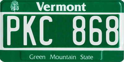 VT license plate PKC868