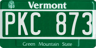 VT license plate PKC873