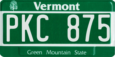 VT license plate PKC875