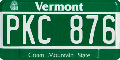 VT license plate PKC876