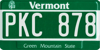 VT license plate PKC878